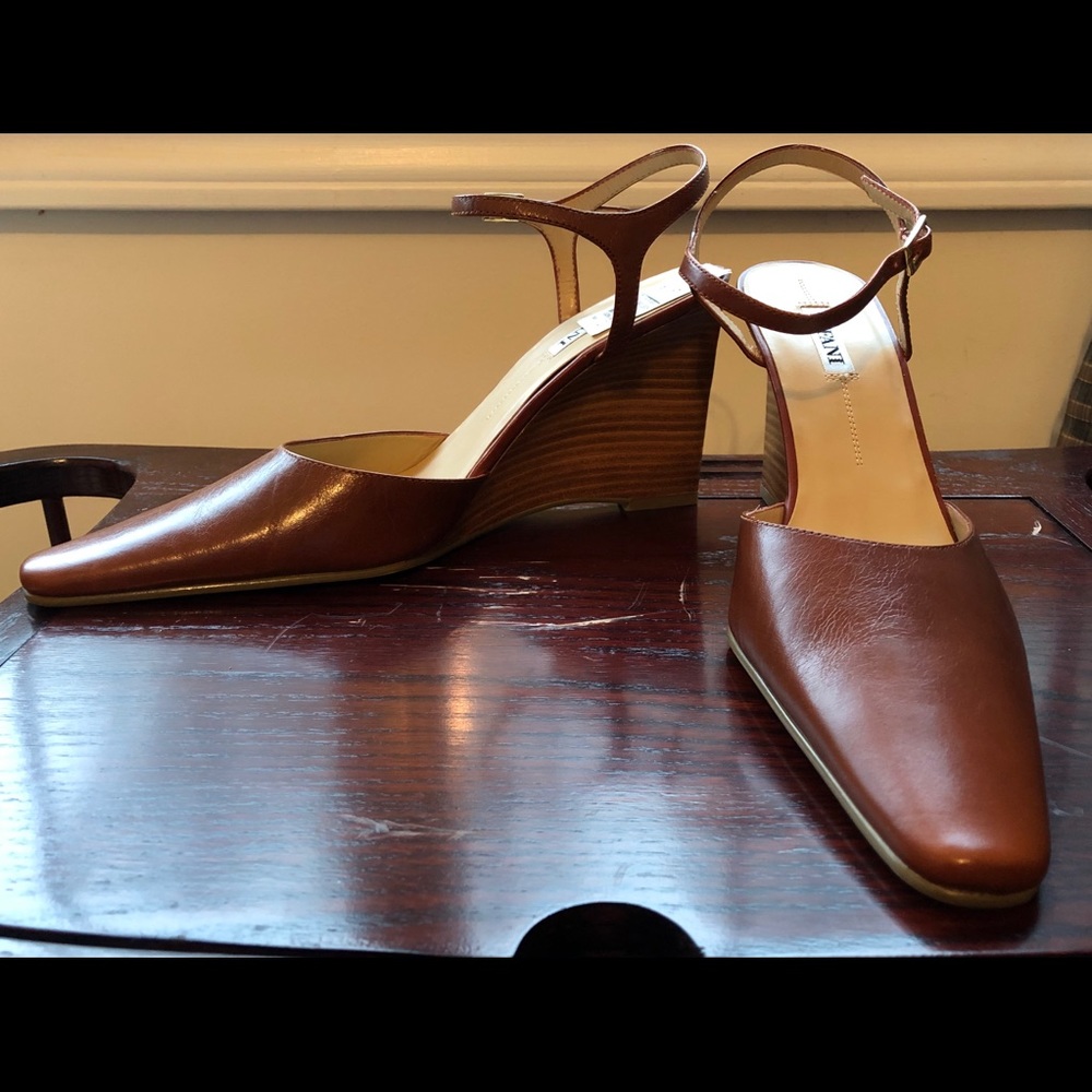 Wedge shoe- Cognac